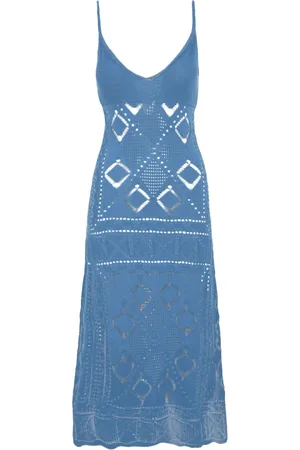 AKEP Femme, Robes, Bleu, Taille: 40 FR Robes Turquoise pour Femmes