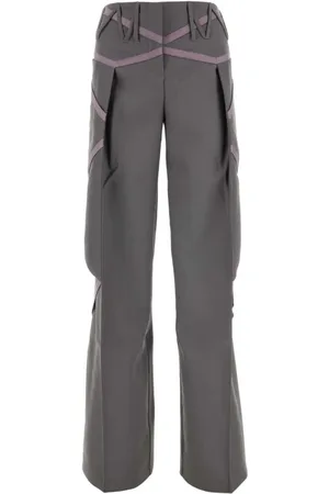 Kiko Kostadinov Femme, Pantalons, Gris, Taille: 40 FR Pantalon en polyester gris