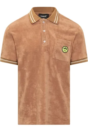 BARROW Homme, Tops, Brun, Taille: S Polo en éponge de coton avec logo