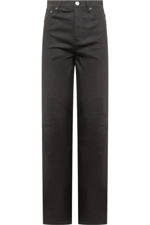 ROTATE Femme, Pantalons, Noir, Taille: W25 Pantalon Twill Taille Haute
