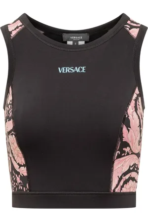 VERSACE Femme, Tops, Noir, Taille: 42 FR Top Soutien-Gorge de Sport