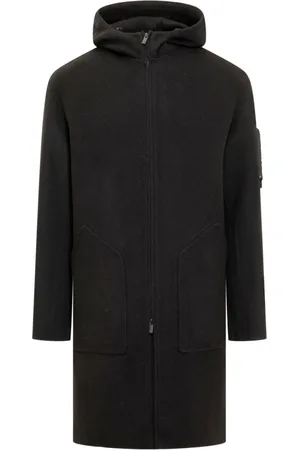 HEVO Homme, Manteaux, Noir, Taille: L Trenchs Imperméables