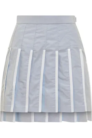 Thom Browne Femme, Jupes, Bleu, Taille: 36 FR Jupe plissée classique
