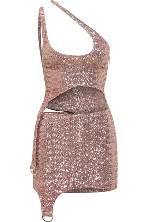 AMBUSH Femme, Robes, Rose, Taille: 42 FR Robe Asymétrique