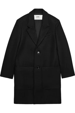 Ami Femme, Manteaux, Noir, Taille: 38 FR Manteau Élégant