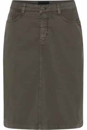 C.ro Femme, Jupes, Vert, Taille: 42 FR Jupe en Denim Élégante en Vert Foncé
