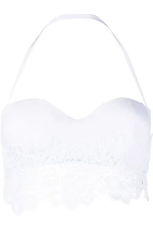 ERMANNO SCERVINO Femme, Sous-vêtements, Blanc, Taille: 40 FR Haut de bikini bandeau en dentelle blanche