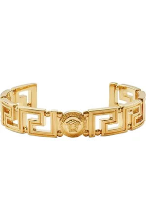 VERSACE Femme, Accessoires, Jaune, Taille: S Bracelet en métal La Greca Medusa
