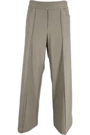 D.EXTERIOR Femme, Pantalons, Vert, Taille: 40 FR Pantalon Cropped en Similicuir