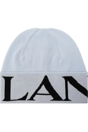 Lanvin Unisex, Accessoires, Bleu, Taille: ONE Size Chapeau en Laine avec Bordures Côtelées