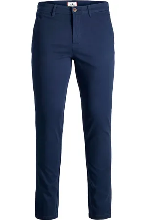 JACK & JONES Homme, Pantalons, Bleu, Taille: W28 L32 Pantalon Slim - Collection Printemps/Été