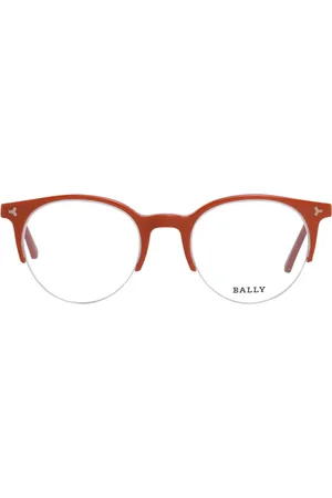 Bally Unisex, Accessoires, Brun, Taille: ONE Size Montures Optiques Rondes Marron Élégantes