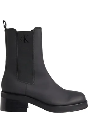 Calvin Klein Femme, Chaussures, Noir, Taille: 40 EU Bottes Cheville Biker Chelsea Noires