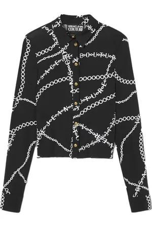 VERSACE Femme, Blouses et Chemises, Noir, Taille: 38 FR Chemise Élégante pour Homme