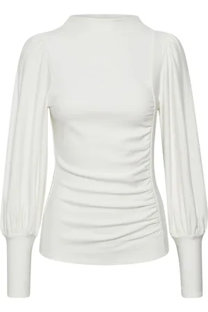 Gestuz Femme, Blouses et Chemises, Blanc, Taille: 34 FR Blouse Egret à manches bouffantes