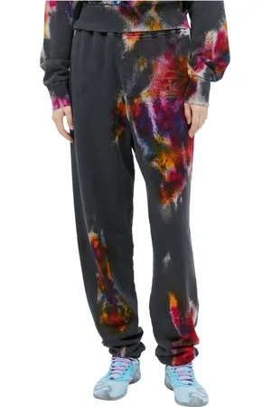 ARIES Femme, Pantalons, Gris, Taille: 42 FR Pantalon de Sport avec Motif Graphique