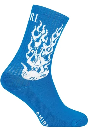 AMIRI Homme, Sous-vêtements, Bleu, Taille: M Chaussettes Flames Logo