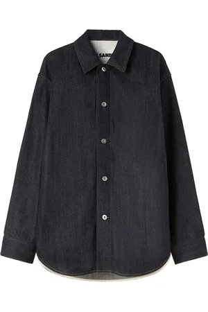 Jil Sander Homme, Chemises, Bleu, Taille: L Overshirt en denim bleu foncé