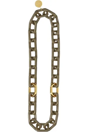Vanessa Baroni Femme, Accessoires, Vert, Taille: ONE Size Collier Tendance en Maillons Épais