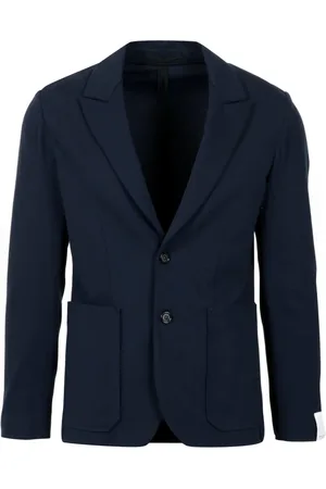 Paolo Pecora Homme, Vestes, Bleu, Taille: L Veste en Jersey Bleue avec Fermeture Simple
