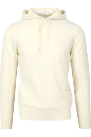 Paolo Pecora Homme, Sweatshirts et sweats à capuche, , Taille: M Pull en laine crème avec capuche