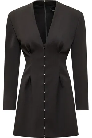 DEL CORE Femme, Robes, Noir, Taille: 36 FR Robe Épaules Tombantes
