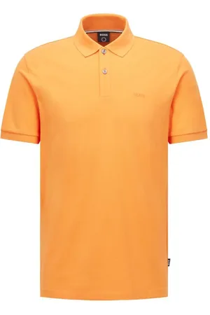 orange hugo boss polo shirt