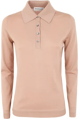 GOES BOTANICAL Femme, Tops, , Taille: 42 FR Polo à Manches Longues Camel