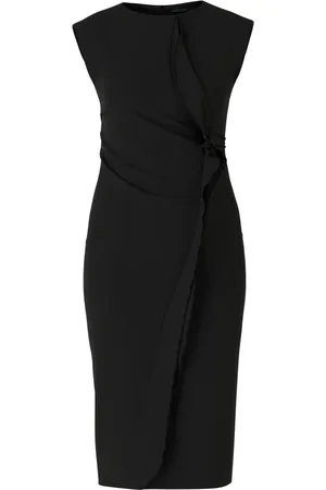 Marc Cain Femme, Robes, Noir, Taille: 38 FR Robe moulante avec détail à volants