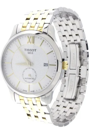 Tissot Femme, Accessoires, Blanc, Taille: ONE Size Montre Automatique Cadran Blanc en Acier