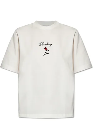 Burberry Femme, Tops, Blanc, Taille: 40 FR T-shirt avec logo