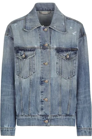 Dolce & Gabbana Femme, Vestes, Bleu, Taille: 36 FR Veste en Denim