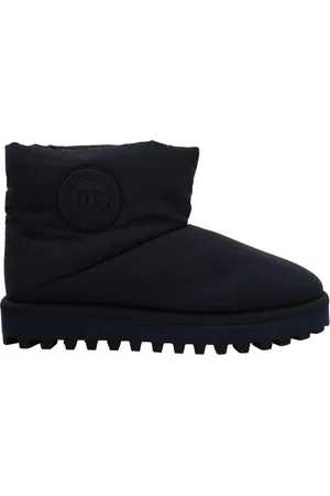 Dolce & Gabbana Homme, Chaussures, Bleu, Taille: 44 EU Bottes Mi-Mollet Bleues en Nylon Rembourrées