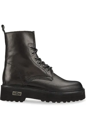 Cult Femme, Chaussures, Noir, Taille: 39 EU Bottes en Cuir Noir