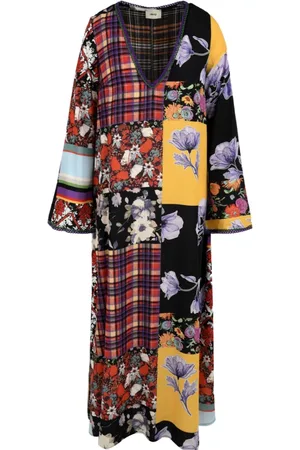 AKEP Femme, Robes, Multicolore, Taille: 36 FR Robe Lounge Multicolores pour Femmes