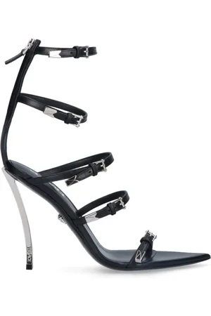 VERSACE Femme, Chaussures, Noir, Taille: 36 EU Sandalesoires