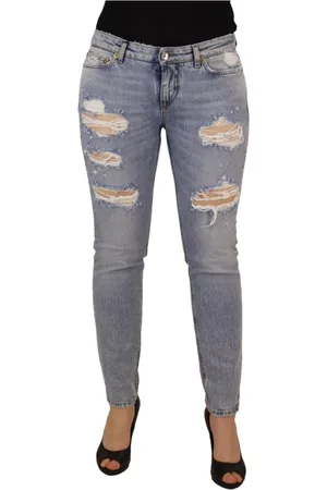 Dolce & Gabbana Femme, Jeans, Bleu, Taille: 38 FR Jean skinny en denim taille basse bleu