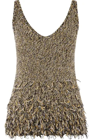 Durazzi Milano Femme, Tops, Multicolore, Taille: 38 FR Top Tricoté Multicolore Mouliné avec Encolure en V
