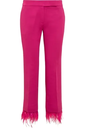 Michael Kors Femme, Pantalons, Rose, Taille: 38 FR Pantalon évasé à plumes