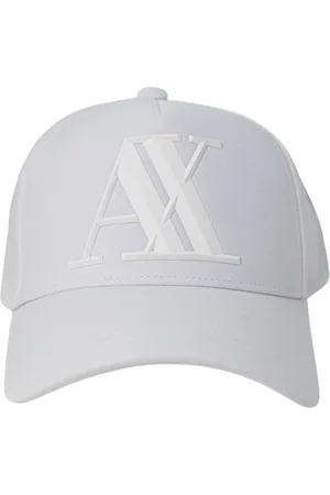 Armani Exchange Homme, Accessoires, Blanc, Taille: ONE Size Chapeau Homme en Coton Basique avec Visière