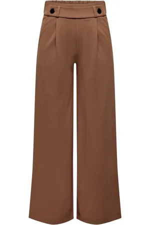 JACQUELINE DE YONG Femme, Pantalons, Brun, Taille: 34 FR L30 Pantalon Large Femme