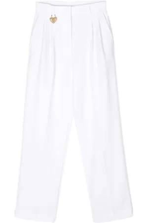 Moschino Femme, Pantalons, Blanc, Taille: 36 FR Pantalon Blanc Taille Haute