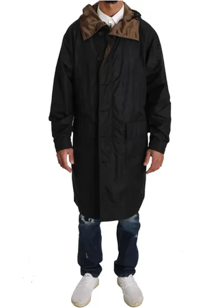 Dolce & Gabbana Homme, Manteaux, Noir, Taille: S Imperméable réversible avec capuche