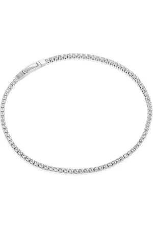 Sif Jakobs Femme, Accessoires, Gris, Taille: M Bracelet en Argent Sterling avec Zircone Blanche