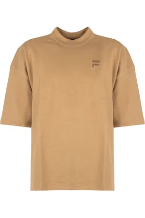 Fila Homme, Tops, Brun, Taille: S T-shirt Décontracté Col Rond avec Logo
