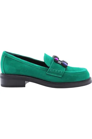 Brù Milano Femme, Chaussures, Vert, Taille: 38 1/2 EU Texas Mocassin