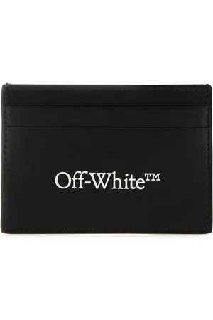 OFF-WHITE Homme, Accessoires, Noir, Taille: ONE Size Porte-cartes en cuir noir