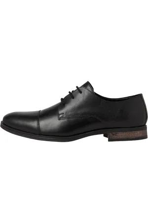 JACK & JONES Homme, Chaussures, Gris, Taille: 44 EU Chaussures en cuir à lacets