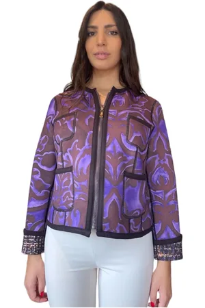 CLIPS Femme, Vestes, Violet, Taille: 42 FR Veste réversible à fermeture éclair