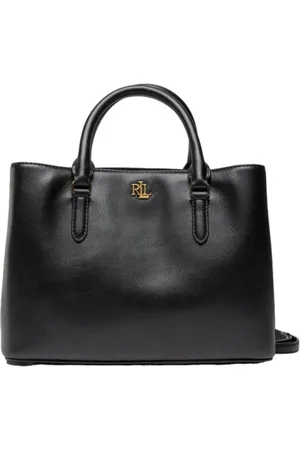 Ralph Lauren Femme, Sacs, Noir, Taille: ONE Size Sac en Cuir avec Logo en Métal